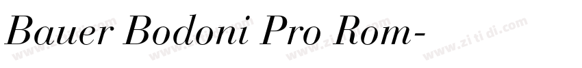 Bauer Bodoni Pro Rom字体转换